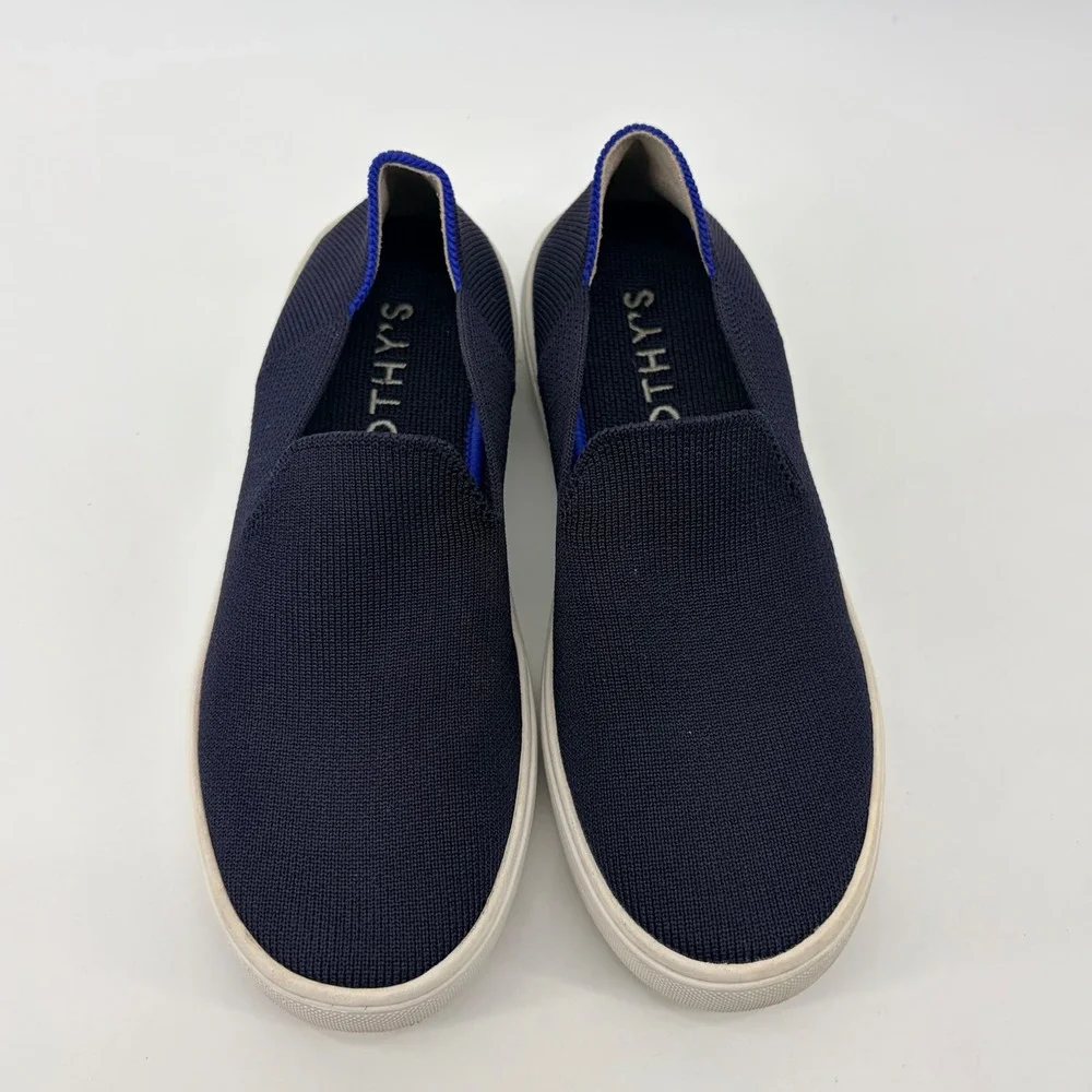 Rothy's Sneaker Women 5 Navy Night Slip On Knit Washable Sustainable Casual Shoe